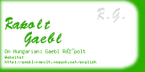 rapolt gaebl business card